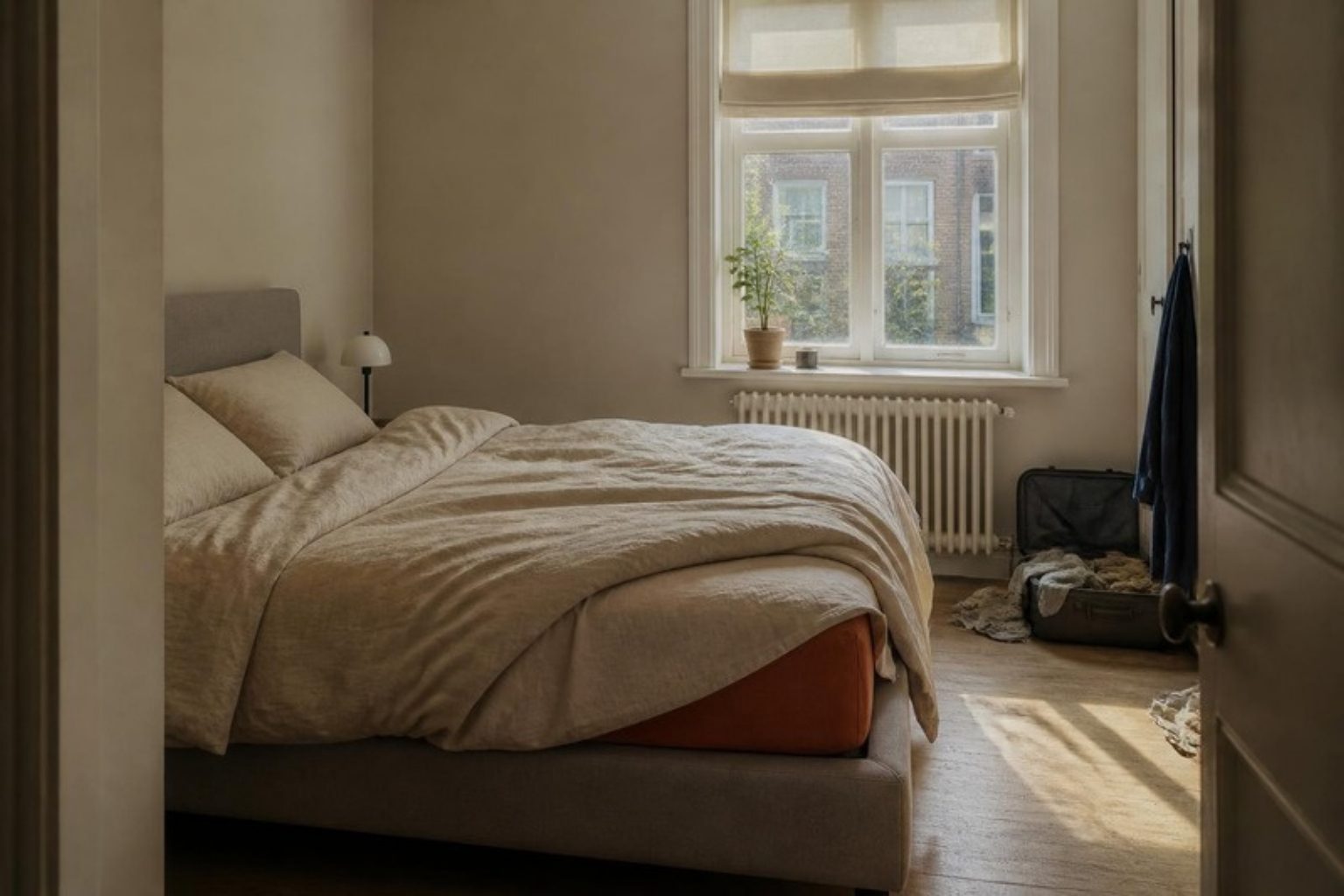 The Rebound in a real bedroom, terra tape edge